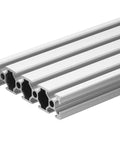 T Slot 2080 Aluminum Extrusion Profile 400mm By 80mm European Standard Heavy Duty Linear Rail Frame For 3D Printer CNC DIY Projects Silver Tone, cut end view