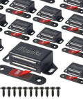 30lb Magnetic Cabinet Door Catch Set Black Heavy Duty Drawer Latch Magnets For Kitchen Cupboard Wardrobe Closet 16 Pack