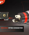 Low Air Pressure Indicator Switch Fits Freightliner Century Columbia, Two Pin Blade Terminal Direct Replacement, close-up view