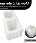 DIY Concrete Brick Molds For Hollow Bricks Reusable Plastic Forms shown in rectangular shape with support design.