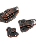 Vintage Red Bronze Toggle Latch For Wood Jewelry Box Suitcase Clasp Hardware With Screws, solid zinc alloy design.