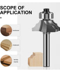 Heavy Duty 1/4 Inch And 1/2 Inch Edge Moulding Router Bit For Pro Handrail Tenon Cutter with detailed application on hardwood, chipboard, and density boards.