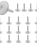 Rock Solid M6 Adjustable Furniture Levelers 20 Pack Heavy Duty Table Glides with stainless steel screws for stable home setups.