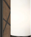 Kick Up Your Spaces With This One Light Wall Sconce Featuring Smoked Walnut And Deep Patina Bronze, 12 inches tall.