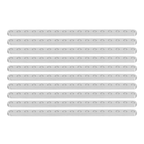 Stainless Steel Straight Brace And Mending Plate Connector For Flat Beams 88 To 280mm With Countersunk Holes And Round Ends For Furniture DIY Projects Beefy Frame Repairs, stacked plates
