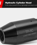 Close-up of hydraulic cylinder head for Hydraulic Knockout Hole Punch Driver Set 22.5mm To 61.5mm For Electrical Conduits And Metal Sheets.