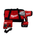 Battle Tested 18 Volt Cordless Impact Wrench With Half Inch Friction Ring Drive and Variable Speed Trigger with charger and bag.