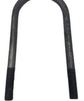 Heavy Duty 8K Trailer Axle U Bolt Kit For Three And A Half Inch Round Tubes With Nine Sixteenth Inch Thread And Seven Point Eight Inch Bolt Length With Nylon Lock Nuts For Eight Thousand Pound Trailers, black steel U-bolt