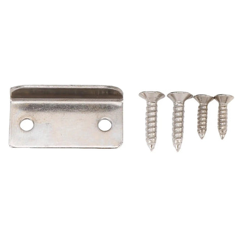 Mounting bracket and screws for Cabinet Door Push Button Latch Kit With Zinc Alloy Lock For RV And Motorhome Durable Black Cupboard Latch