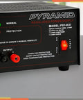 Close-up of Pyramid model PS14KX, a Beefy 12 Amp Linear Regulated Benchtop Power Supply With 12V DC Output For Your Home Lab.