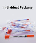 Transparent Dispensing Tips Featuring Double Helix Lock And Large Area Rotation Design Individually Wrapped 0.5cc Needles For Paint Glue Oil And Ink 100 Pack built tough in individual packaging.