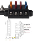 Rock Solid 4 Way Ato Blade Fuse Box With Gasket Seal Cover Dc 32V Under Hood Circuit Protector Block with assorted fuses