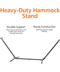 Heavy Duty Portable Hammock Stand For Two Adults Outdoor Ready Easy Assembly In Minutes Includes Sturdy Carrying Case 9 Foot Black Steel Frame