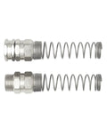 Solid Brass Five Eighths Inch Garden Hose Repair Kit With Spring Guard, Heavy Duty Male And Female Ends, Hose Mender And Connector Fittings