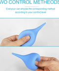 2 Pack Ear Syringe Set 2oz 60ml Hand Bulb Ear Washing Squeeze Syringe Rubber Squeeze Bulb With Anti Slip Grip Unibody Design Safe Non Toxic Tool For Easy Ear Cleaning And Water Removal At Home, blue rubber bulb in hand