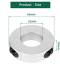 Pack Of 4 Split Shaft Collar Bore 22mm Aluminum Alloy Two Halves Clamping Collar For Shafts With 45mm Outer Diameter And 15mm Thick