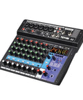 8 Channel Portable Mixer With Built-In ARM Core Processor USB Computer Input 48V Phantom Power Studio-Grade Sound Console