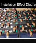 Installation effect of Heavy Duty Flexible Copper Braided Bus Bar For Diy LifePo4 Battery Packs connecting multiple battery cells.