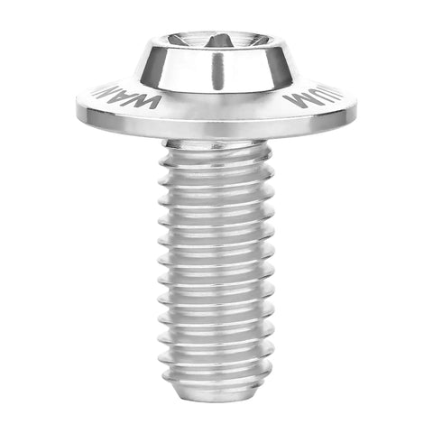 Titanium Bolts M5 M6x10 12 15 20 25 30 35mm Torx Dished Screws For Locomotive And Motorcycle Shell Mods Repair Pack Of 6 6AL-4V Lightweight Fasteners
