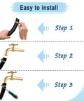 Installation steps for Heavy Duty Reinforced Steel Wire Water Hose 1-1/4 Inch By 10 Foot Black Flexible Vinyl Tubing