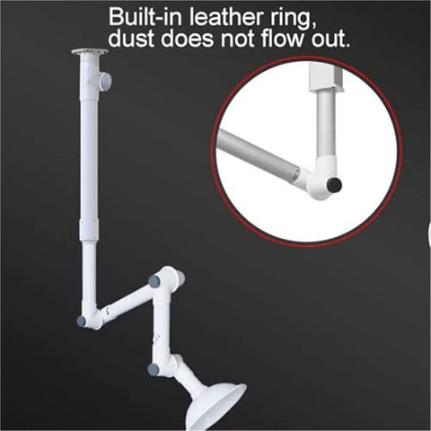 360 Degree Rotating Lab Fume Hood With Adjustable Pivots And Flexible Fume Extractor Arm System close-up view with built-in leather ring
