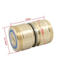 Waterproof Roller Guide Assembly For EDM Wire Cutting Machines High Precision Roller And Bearing Pulley Kit L Parts, gold tone, 65mm length, 42mm diameter