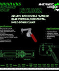 Heavy Hitter Vertical Toggle Clamp 10 Pack Set Delivering 225 Lb Clamping Force, U-bar hold-down clamp with red handle.