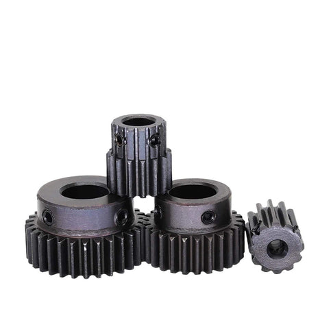 Bevel Gear Pinion Set 20T 24T 25T 30T 1M Pitch Small Gear 45 Steel Bore Size 4 To 16 mm Transmission Accessories Spur Gear For Motors High Torque Low Noise Easy Maintenance
