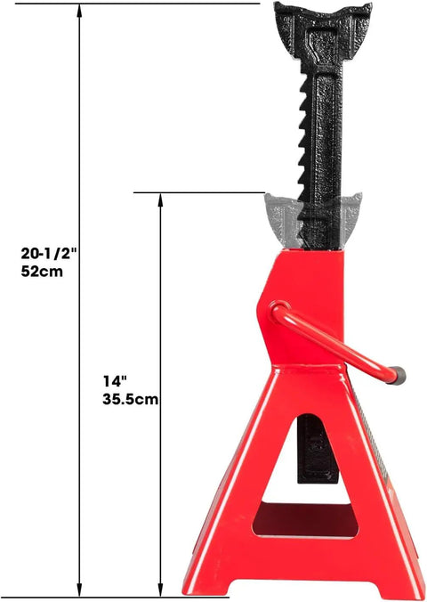Rugged Steel Jack Stands Pair Offering 3 Ton 6000 Pounds Capacity Ideal For Garage Auto Repair And Vehicle Maintenance Extended Lift Range Provides Rock Solid Support For Your Daily Driver No Sweat Setups
