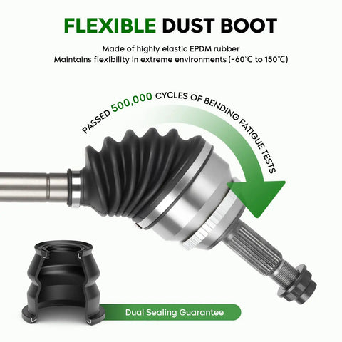 Two Front CV Axle Shafts For Toyota Camry 2.5L GAS 2012 2013 2016 2017 Left And Right Pair Replacement Drive Shaft With Durable Boots And High Torque Joints, flexible dust boot