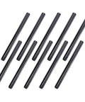 3/4 Inch By 14 Inch Black Painted Iron Pipe Nipple, 10 Pack, Threaded Metal Pipe For DIY Furniture Shelving Projects, Industrial Style