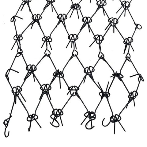 Close-up of galvanized mesh from Ultra Heavy Duty ATV UTV Field Surface Leveling Drag Mat With Zinc And Steel Build Five Feet By Four Point Five Feet