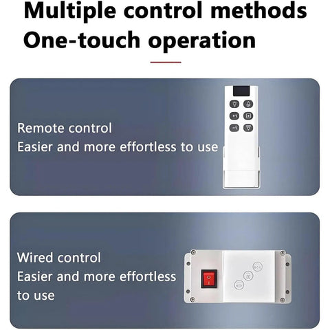 Remote and wired controls for Heavy Duty Electric Chandelier Hoist With Remote And Wall Switch 6 Meter Lift for easy operation.