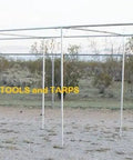 30 Foot Baseball And Softball Straight Leg Batting Cage Frame Fittings Kit Three Quarters Inch Pipe Not Included outdoor setup
