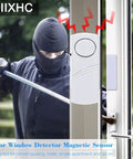 Intruder triggering Personal Security Window And Door Alarm Bell Wireless Sensor System Pack Of 10 For Home Protection Easy Install Magnetic Door Window Burglar Alarm With Adhesive Mount Battery Powered Requires 2 AAA Batteries Not Included