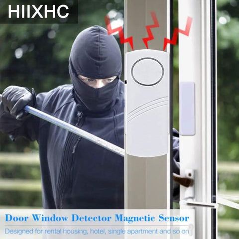 Intruder triggering Personal Security Window And Door Alarm Bell Wireless Sensor System Pack Of 10 For Home Protection Easy Install Magnetic Door Window Burglar Alarm With Adhesive Mount Battery Powered Requires 2 AAA Batteries Not Included