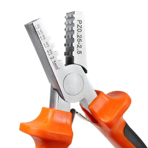 Get your hands on this bad boy of a crimping tool, high carbon steel with orange PVC grips, perfect for voice and data cables.