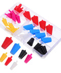 Top-Notch 35 Pc High Temp Silicone Plugs Kit For Sealing Tubes And Keeping Debris Out Perfect For Industrial Powder Coating And Auto Jobs Reusable Durable Clean Gear, assorted silicone plugs in storage case