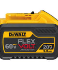 60V Max FlexVolt 9Ah Lithium Battery With Fast Charger 180Wh LED Charge Status Cold Weather Ready Down To 0F 75 Minute Quick Charge Beast Mode Fast Charger Included, DeWalt brand