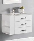 Bathroom vanity with 10 Pack 5 Inch Matte Black Cabinet Handles For Kitchen Cabinets And Drawers Cupboard Pulls Hardware 128mm Center