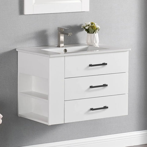 Bathroom vanity with 10 Pack 5 Inch Matte Black Cabinet Handles For Kitchen Cabinets And Drawers Cupboard Pulls Hardware 128mm Center