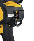 Close-up of 20V Max Cordless ACSR Cable Cutter Kit With Heavy Duty Guillotine Design showing handle and safety ring.