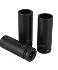 Top Notch 13-Piece Extended Pneumatic Impact Socket Set Crated With Premium Chrome Vanadium Steel Deep Sockets Covering 13mm To 32mm For Heavy Duty Auto Repair And Mechanic Grinds, 19mm 21mm 22mm sockets