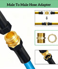 Beefed Up Three Quarter Inch Garden Hose Adapter Set with Male to Male Connectors for Outdoor Use and RV