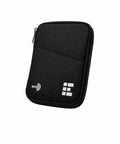 RFID Blocking Passport Holder And Travel Wallet Zippered Compact Organizer For Men And Women Fits Passport Cards Cash Tickets ID And SIM Card Premium Midnight Black