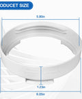 5.9 Inch Portable Air Conditioner Hose Exhaust Coupler Connector Adapter with dimensions for mobile AC units round window vent kit