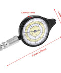 Rugged Map Measuring Wheel For Outdoor Adventurers Lightweight Distance Tracker Tool showing compact black gauge with yellow dial.