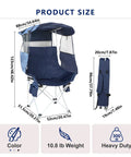 Portable Canopy Folding Camping Chair With 360 Degree Sun Shade And Back Flap For All Day Outdoor Use compact size illustration
