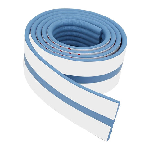 Coiled Kid Safe 6.5ft Baby Proofing Edge Corner Guards with NBR Foam and Double Sided Tape, Blue, for table edges and furniture protection.