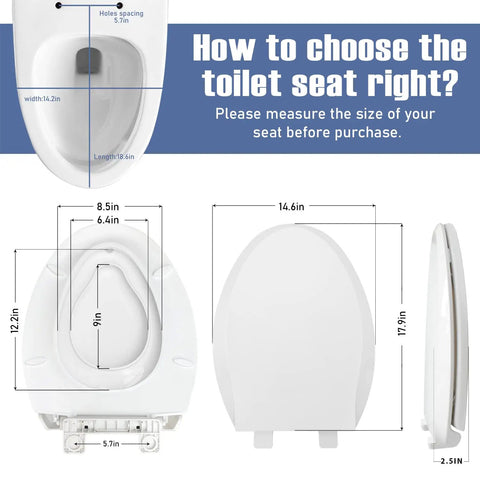 Dimensions of Elongated Toilet Seat With Built In Toddler Seat And Soft Close For Easy Potty Training Family Friendly White Toilet Seat